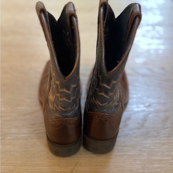 Ariat kids Tycoon Wester cowboy brazen brown leather square toe boots size 12 - Picture 5 of 7